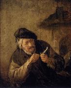 Adriaen van ostade Cutting the Feather oil painting on canvas